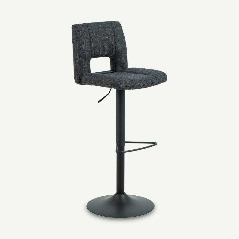 Adjustable Bar Stools |  Sedna Adjustable Bar Stool, Dark Grey Fabric Adjustable Bar Stools Adjustable Bar Stools