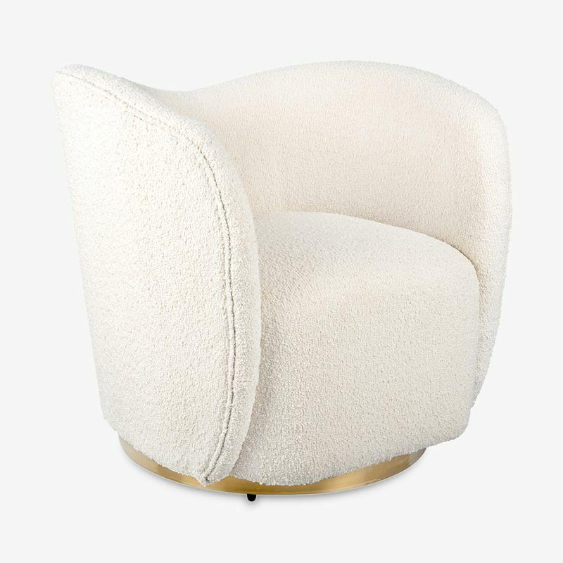 Armchairs |  Reign Teddy Armchair, Ivory Bouclé Armchairs Armchairs