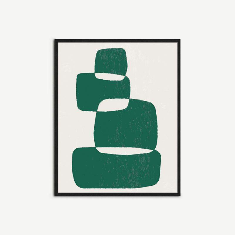 Artwork |  Abstract Dark Green Wall Art, Framed Artwork Artwork