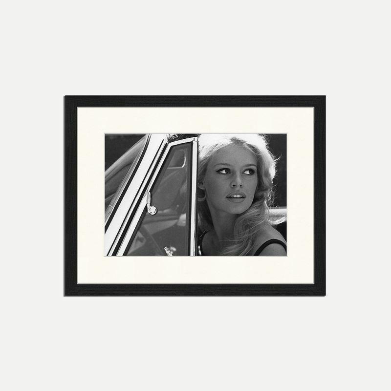 Artwork |  Brigitte Bardot Driving Wall Art, Passepartout Frame Artwork Artwork