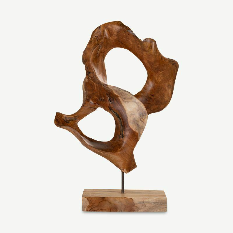 Artwork |  Dante Sculpture, Brown Teak Wood Artwork Artwork