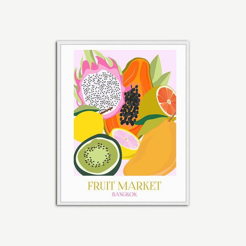 Artwork |  Fruit Market Bangkok Wall Art, Framed Artwork Artwork