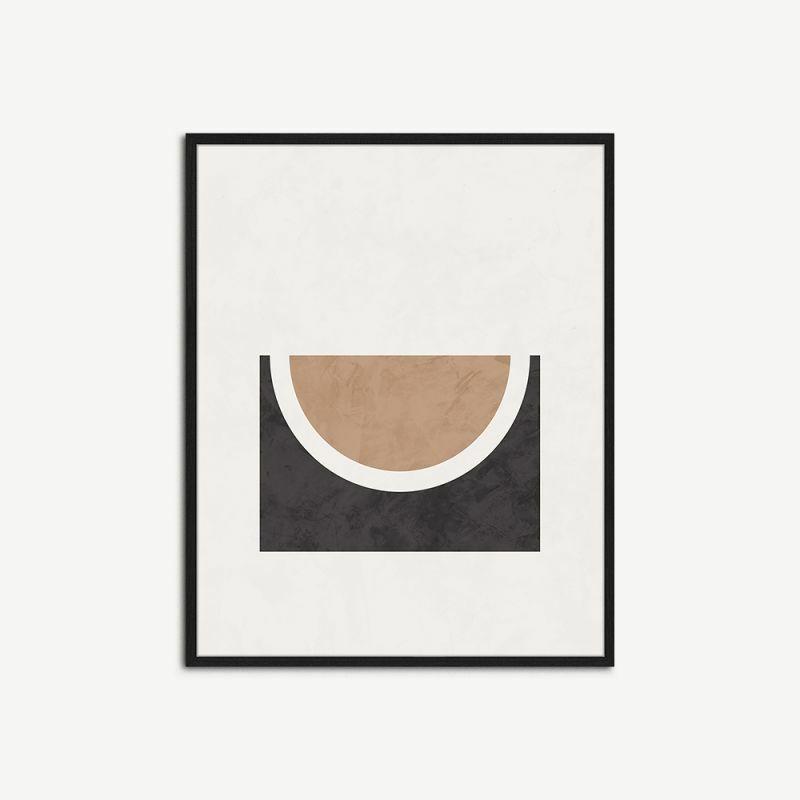 Artwork |  Half Circle Abstract Wall Art. Framed Artwork Artwork