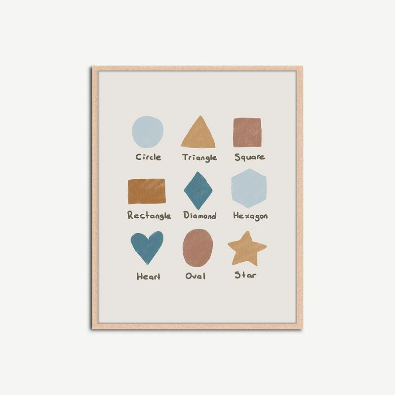 Artwork |  Learning Shapes Wall Art, Framed Artwork Artwork