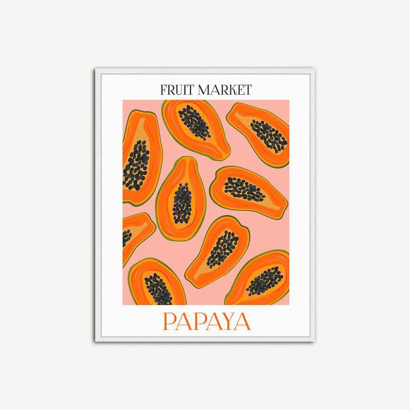 Artwork |  Papaya Fruit Market Wall Art, Framed Artwork Artwork