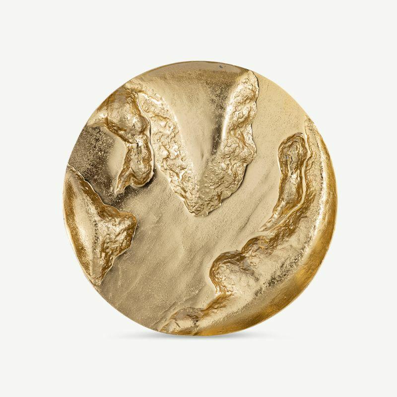 Artwork |  Round Wall Panel, Gold Metal Artwork Artwork