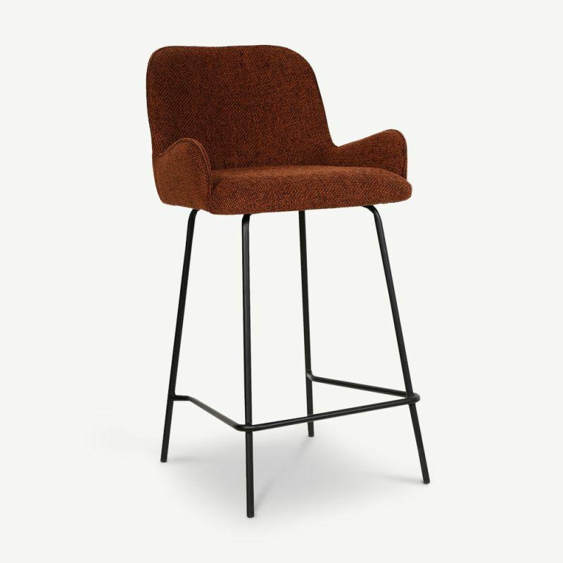 Bar Stools |  Baldo Fabric Bar Stool, Rust Bar Stools Bar Stools