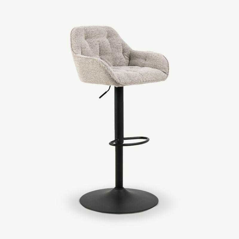 Bar Stools |  Brooke Adjustable Bar Stool, Beige Bouclé Bar Stools Adjustable Bar Stools