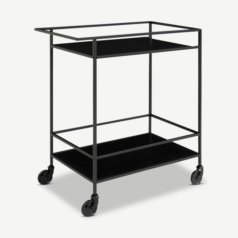 Bar Trolleys |  Vivid Bar Trolley, Black Steel & Black frame Bar Trolleys Bar Trolleys