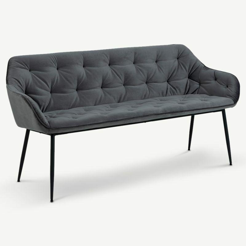 Benches |  Brooke 3 Seater Dining Bench, Velvet Benches Benches