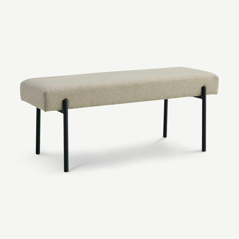 Benches |  Florian Fabric Bench, Grey Benches Benches