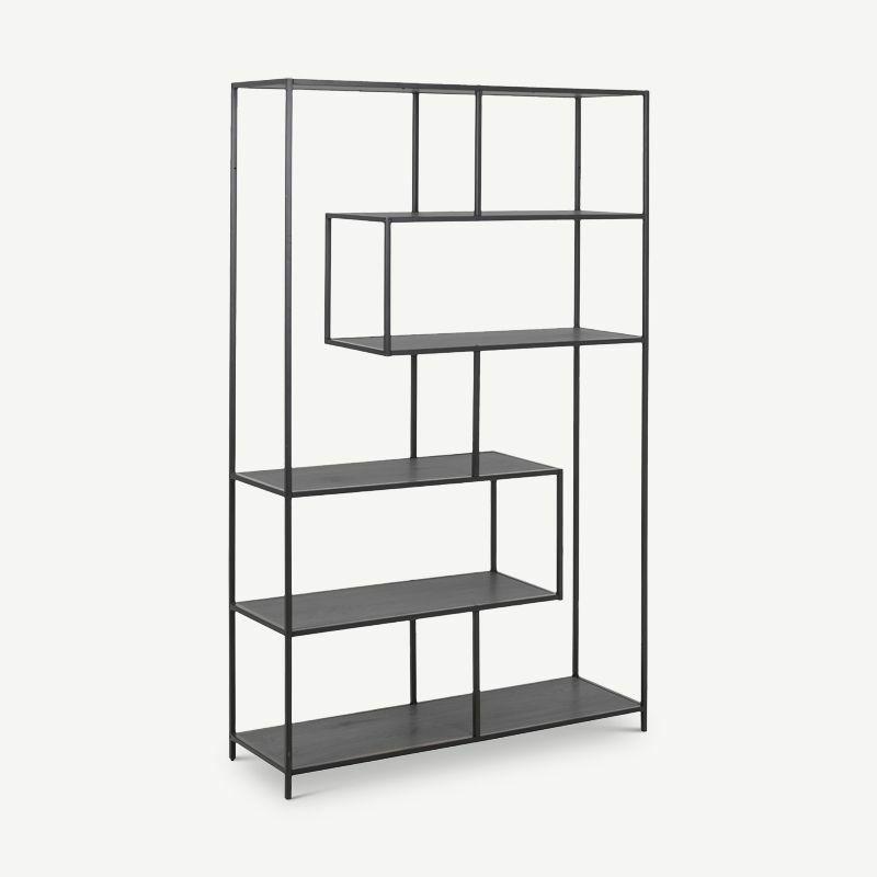 Bookcases & Shelving Units |  Dover Bookcase, Black Steel & Black shelves Bookcases & Shelving Units Black