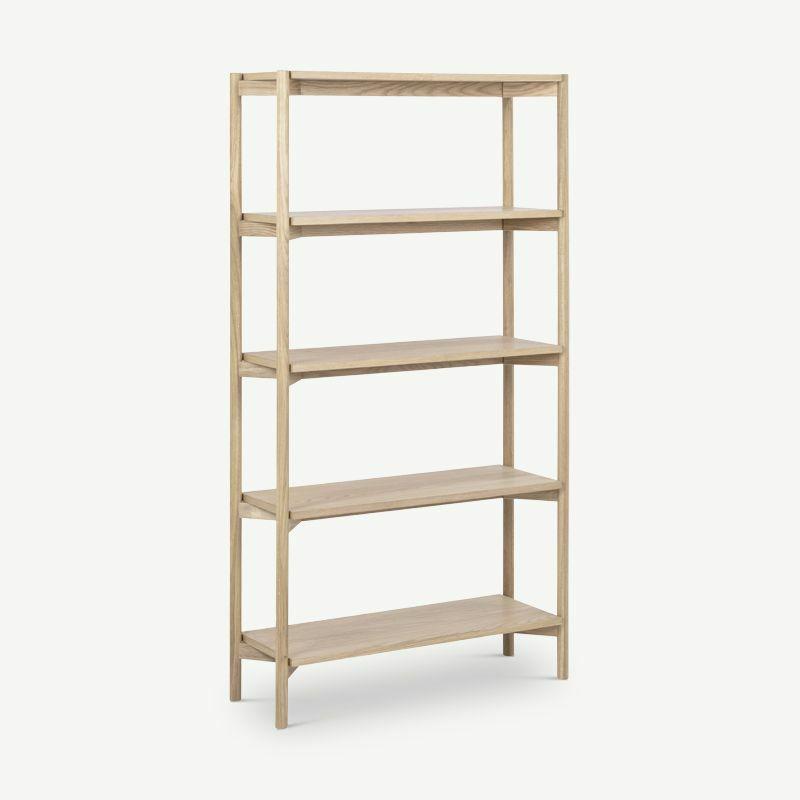 Bookcases & Shelving Units |  James High Bookcase, Natural Wood & Oak legs Bookcases & Shelving Units Bookcases & Shelving Units