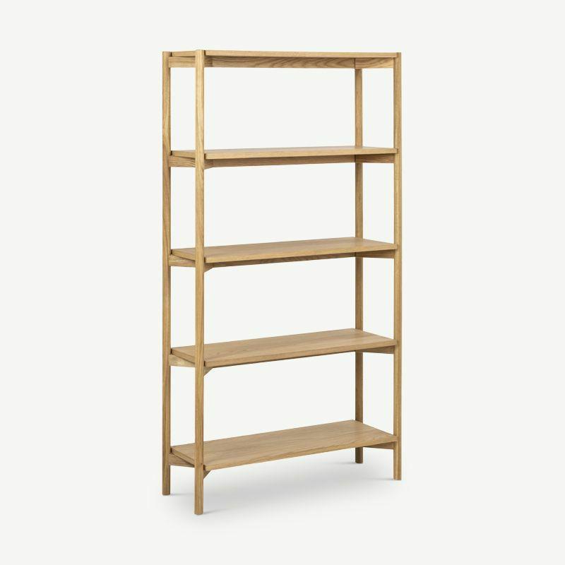 Bookcases & Shelving Units |  James High Bookcase, Natural Wood & Oiled Oak legs Bookcases & Shelving Units Bookcases & Shelving Units