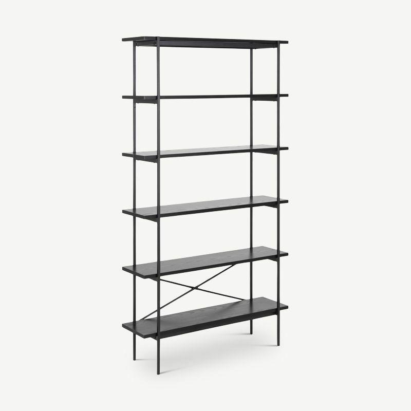 Bookcases & Shelving Units |  Lyla Bookcase, Black steel frame Bookcases & Shelving Units Black