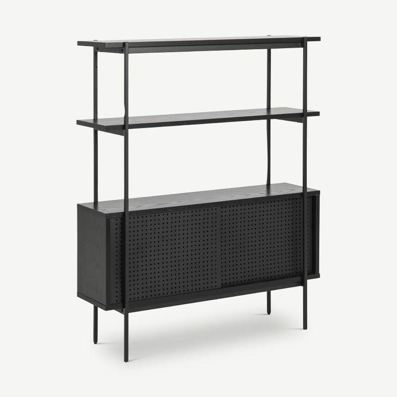 Bookcases & Shelving Units |  Lyla Bookcase with storage, Black steel frame Bookcases & Shelving Units Black