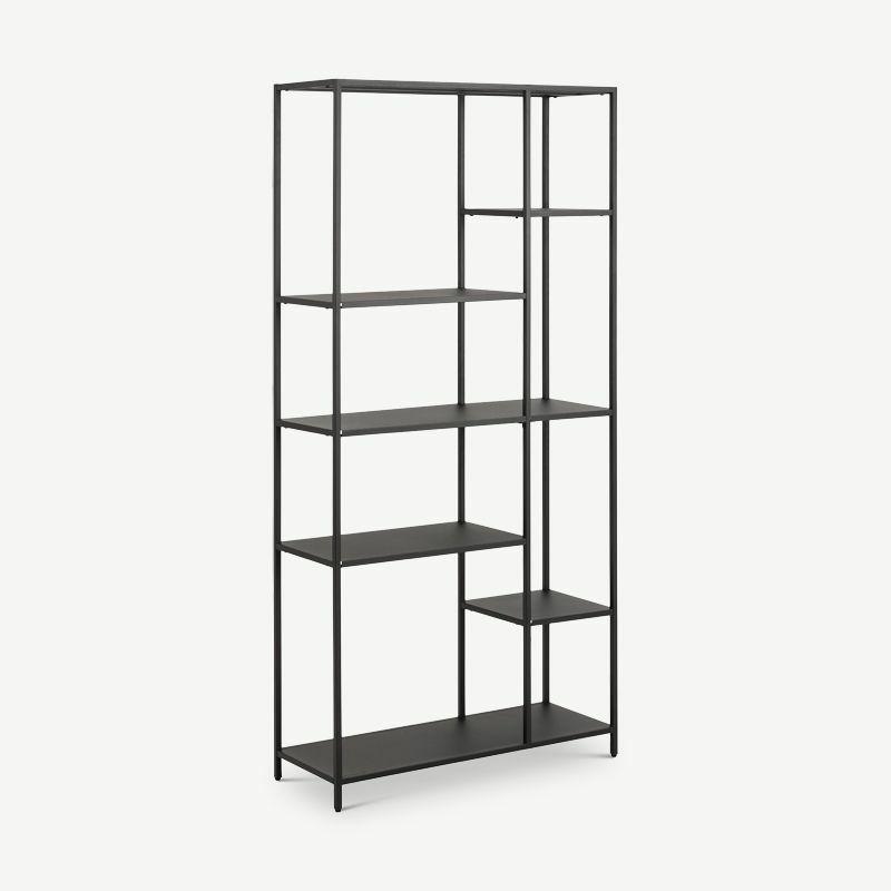 Bookcases & Shelving Units |  Macau Bookcase, Black Steel Bookcases & Shelving Units Black