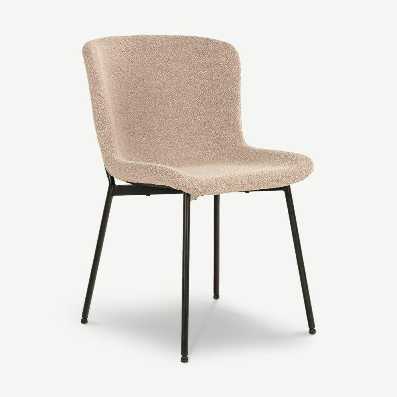 Boucle Chairs |  Aurora Bouclé Dining Chair, Beige Boucle Chairs Beige