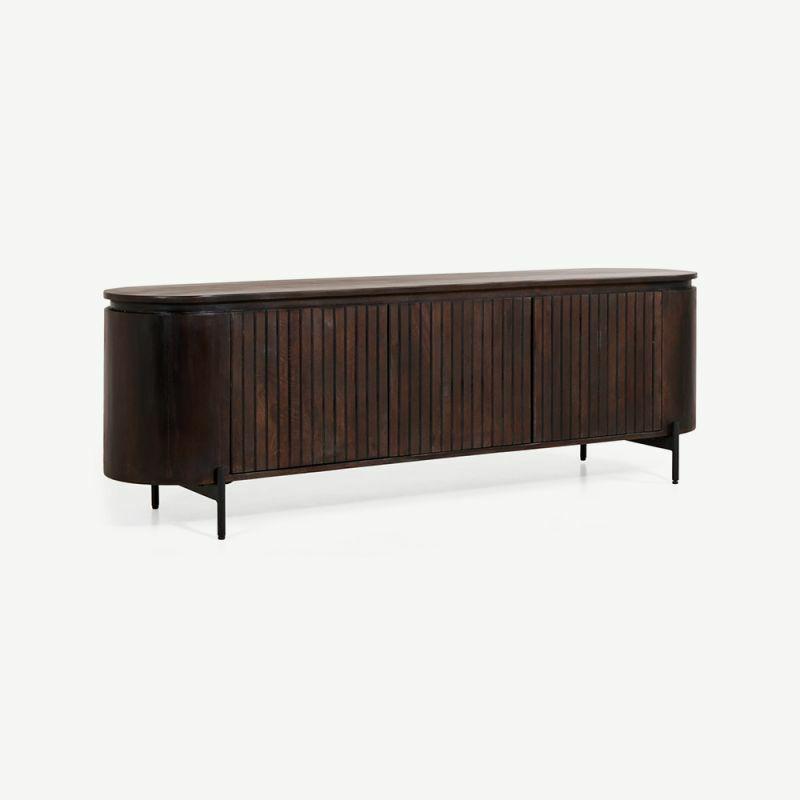 Cabinets |  Saulo TV Unit, Dark Brown Wood, 175 cm Cabinets Brown