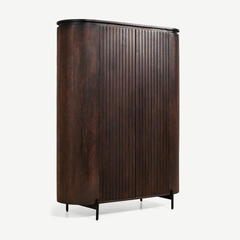 Cabinets |  Saulo Wooden Cabinet, Dark Brown Storage Brown