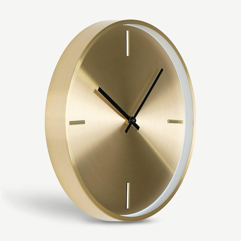 Clocks |  Demir Wall Clock, Gold Aluminium Clocks Clocks