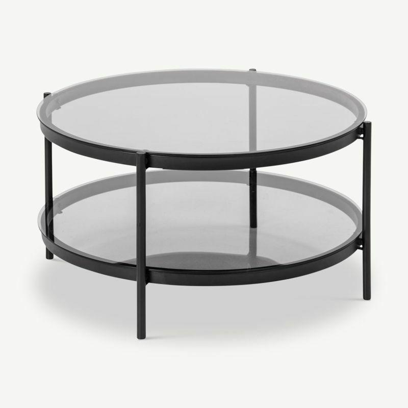 Coffee Tables |  Benson Coffee Table, Glass & Black frame Coffee Tables Coffee Tables