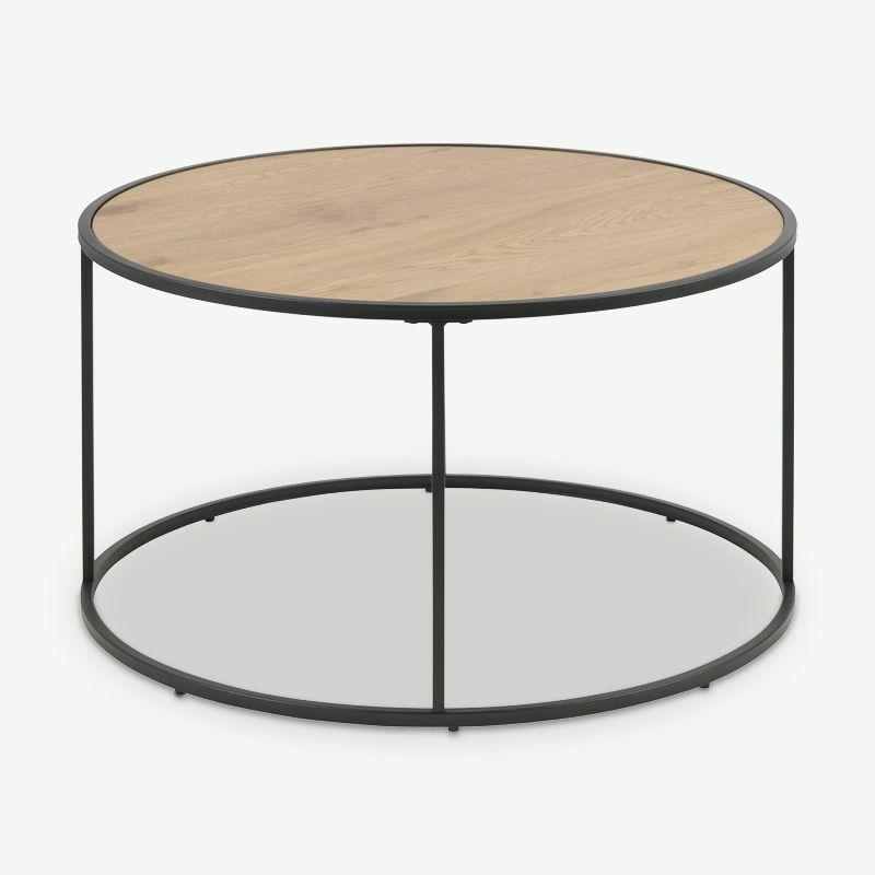 Coffee Tables |  Dover Coffee Table, Wild Oak & Black Steel Coffee Tables Coffee Tables