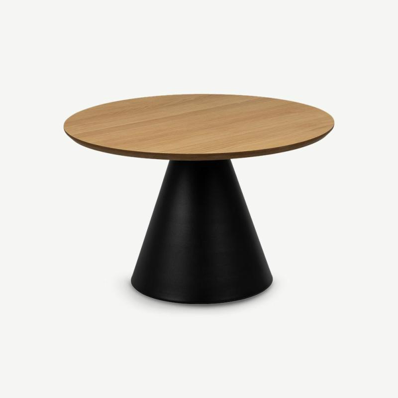 Coffee Tables |  Ella Round Coffee Table, Natural Oak, medium Coffee Tables Black