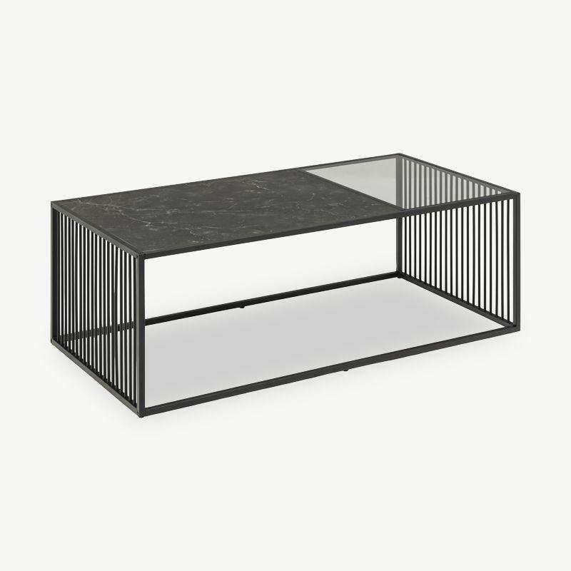 Coffee Tables |  Joy Coffee Table, Black Marble look & Metal frame (120 cm) Coffee Tables Black