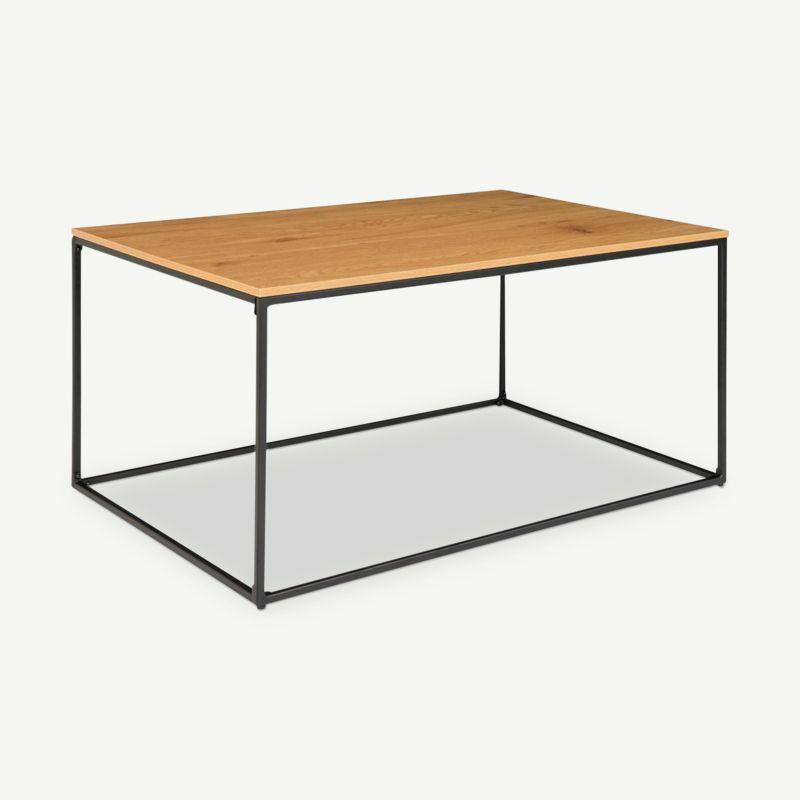 Coffee Tables |  Mensa Coffee Table, Oak & Black Frame Coffee Tables Coffee Tables