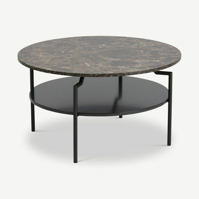 Coffee Tables |  Nemo Coffee Table, Brown Wood & Black frame Coffee Tables Brown