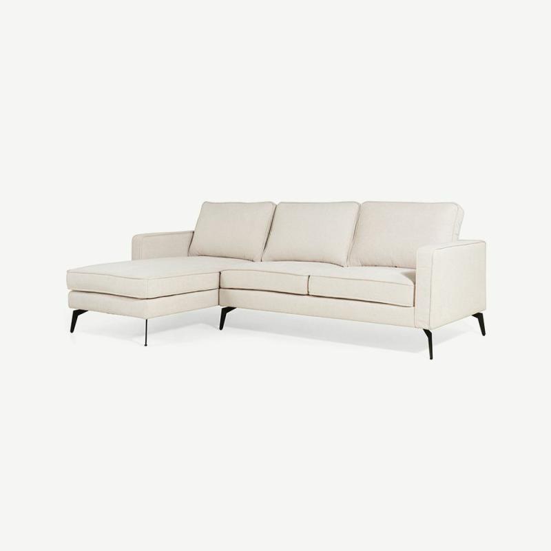 Corner Sofas |  Bento Corner Sofa, Beige Linen (left) Corner Sofas Beige