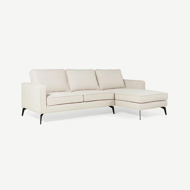 Corner Sofas |  Bento Corner Sofa, Beige Linen (right) Corner Sofas Beige