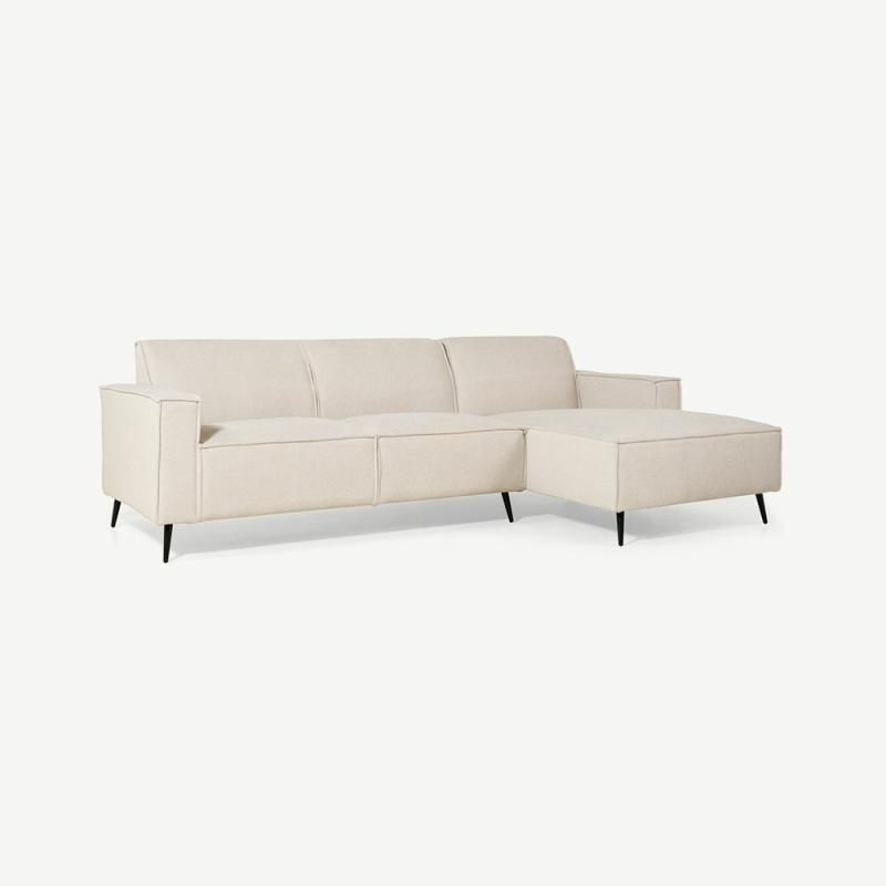 Corner Sofas |  Caio Corner Sofa, Beige Linen (right) Corner Sofas Beige