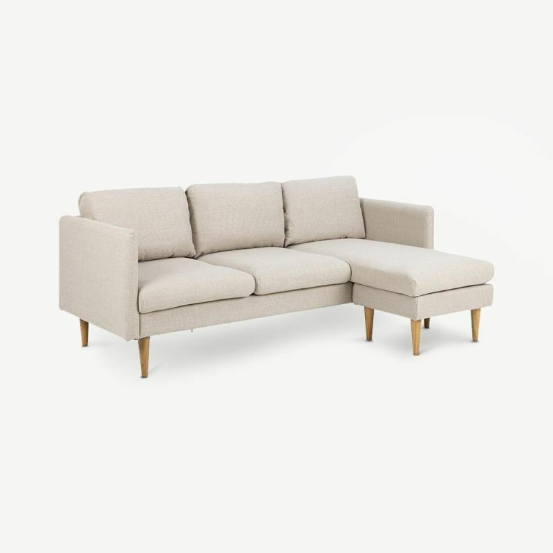 Corner Sofas |  Homie Corner Sofa, Beige Fabric Corner Sofas Beige