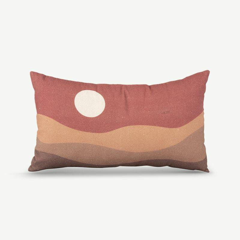 Cushions |  Dusk Rectangular Cushion, Clay Brown Cotton Cushions Cushions