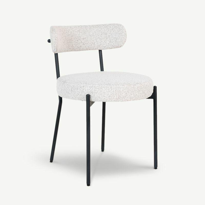 Dining Chairs |  Adina Bouclé Dining Chair, White Boucle Chairs Boucle Chairs