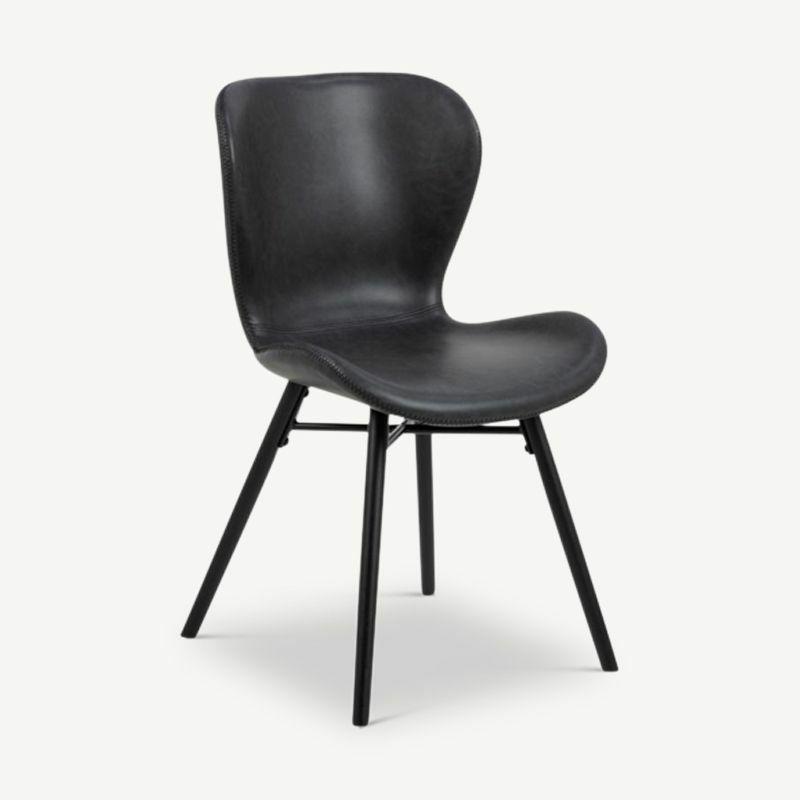 Dining Chairs |  Bliss Dining Chair, Black PU Leather Chairs Black