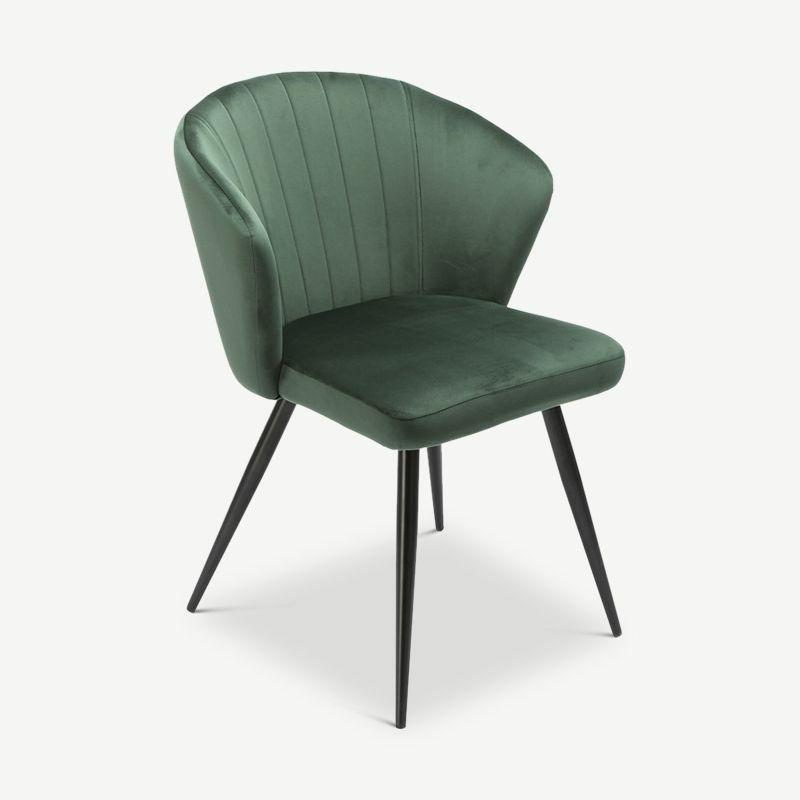 Dining Chairs |  Cooper Dining Chair, Green Velvet & Black legs Chairs Dining Chairs