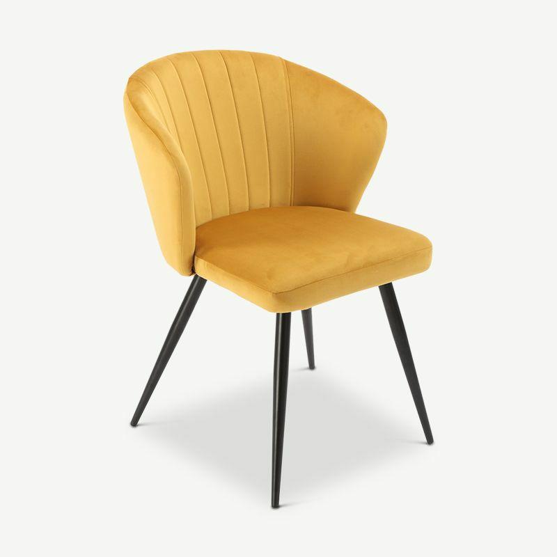 Dining Chairs |  Cooper Dining Chair, Yellow Velvet Chairs Dining Chairs