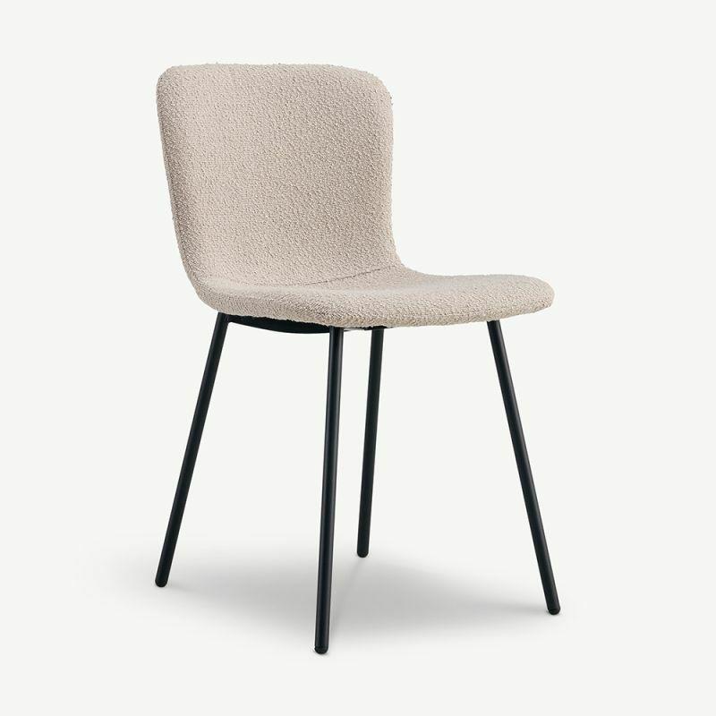 Dining Chairs |  Frederik Boucle Dining Chair, Beige Boucle Chairs Beige