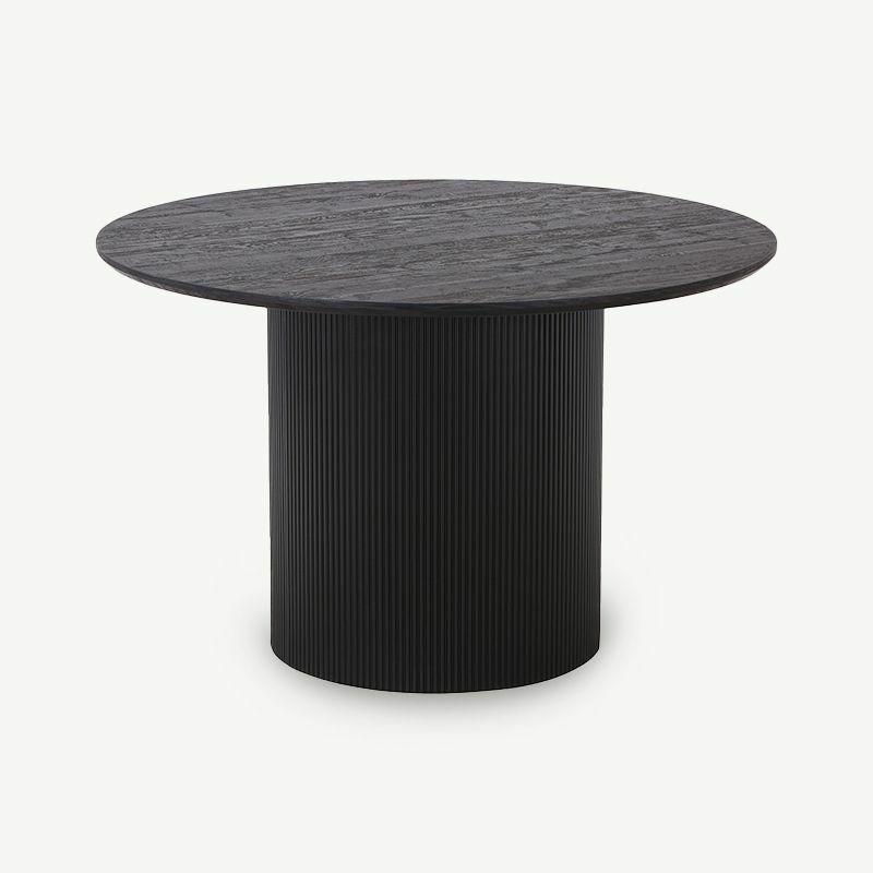 Dining Tables |  Duarte Round Dining Table, Black Wood Café Tables Café Tables