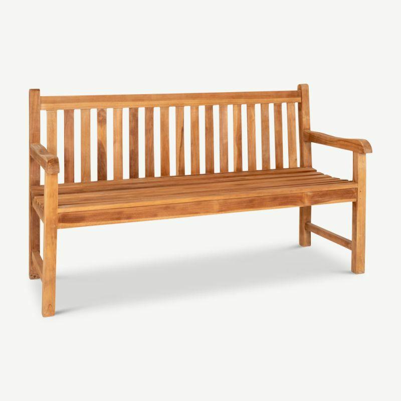 Garden Benches |  Boca Wooden Garden Bench, Natural Teak Outdoor furniture Garden Benches