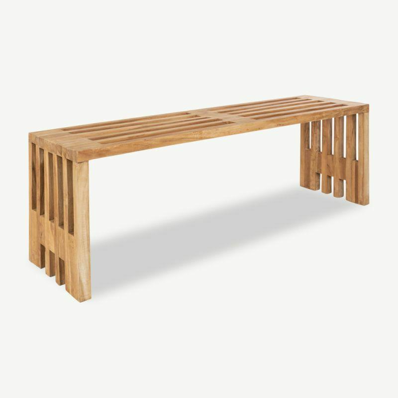 Garden Benches |  Legna Wooden Bench, Natural Teak (140 cm) Garden Benches Garden Benches