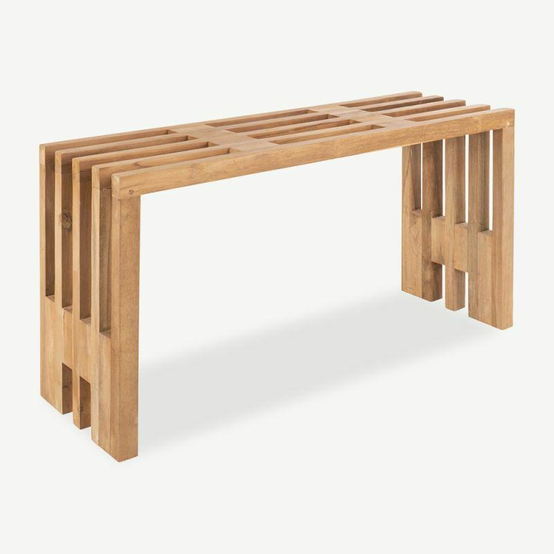 Garden Benches |  Legna Wooden Bench, Natural Teak (90 cm) Garden Benches Garden Benches