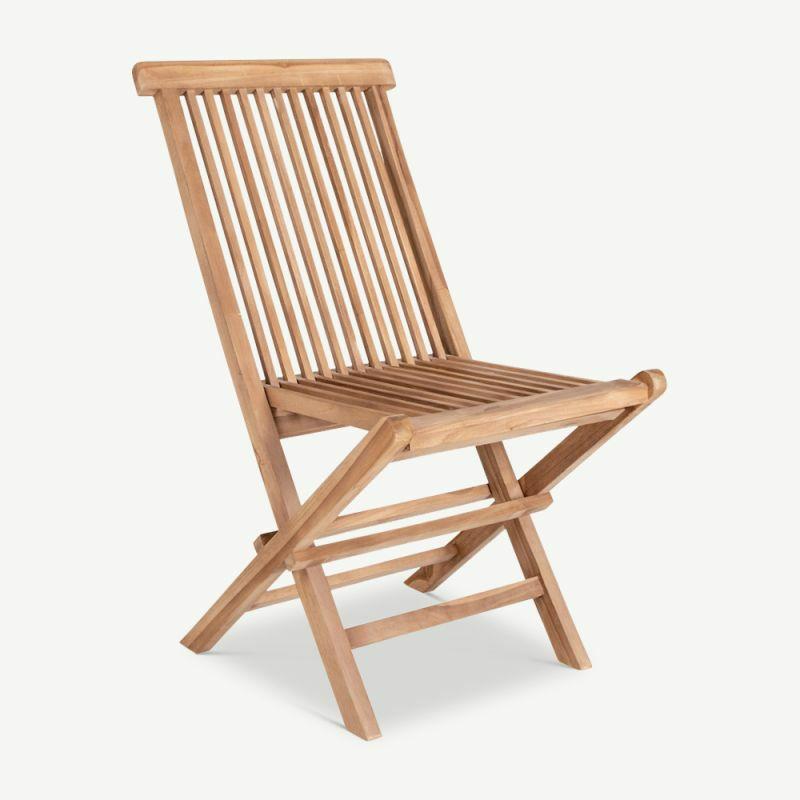 Garden Chairs |  Teodor Foldable Garden Chair, Natural Teak Garden Chairs Garden Chairs