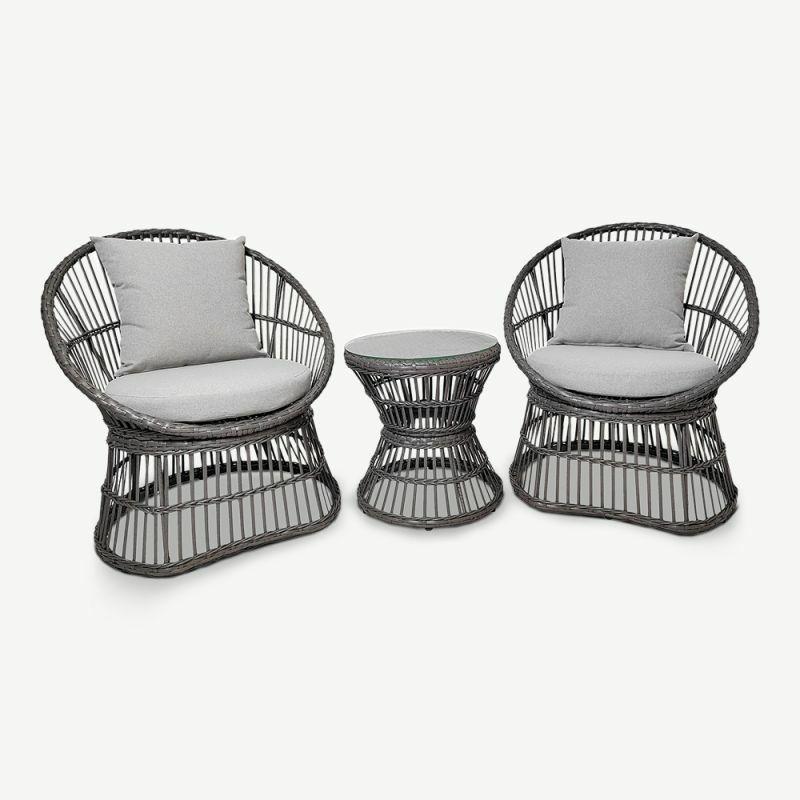 Garden sofas and Lounge Sets |  Allegra Rattan Lounge Set, Grey Garden sofas & Lounge Sets Garden sofas & Lounge Sets