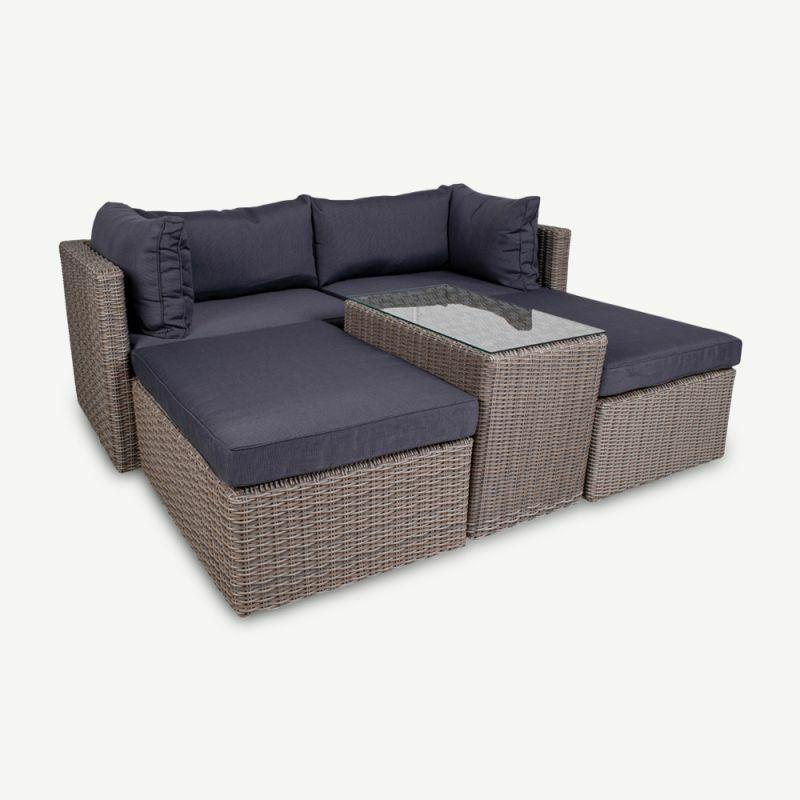 Garden sofas and Lounge Sets |  Kyto Outdoor Sofabed Lounge Set, Grey Rattan Garden sofas & Lounge Sets Garden sofas & Lounge Sets