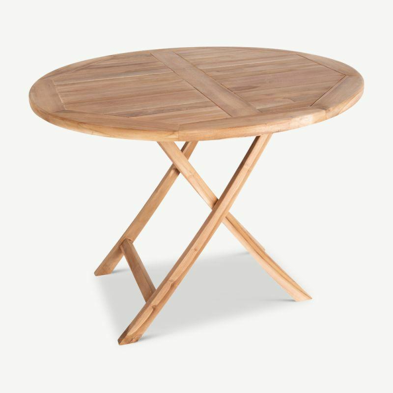 Garden Tables |  Oranda Round Garden Table, Natural Teak Garden Tables Garden Tables