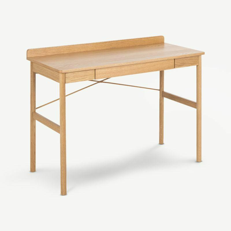 Home Office Desks |  Ayla Wooden Office Desk, Natural Oak Desks Home Office Desks